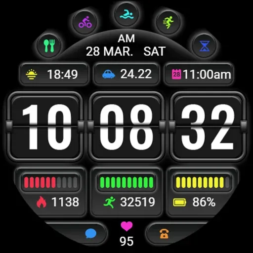 Page Turning Clock ZKin Watch screenshot 42