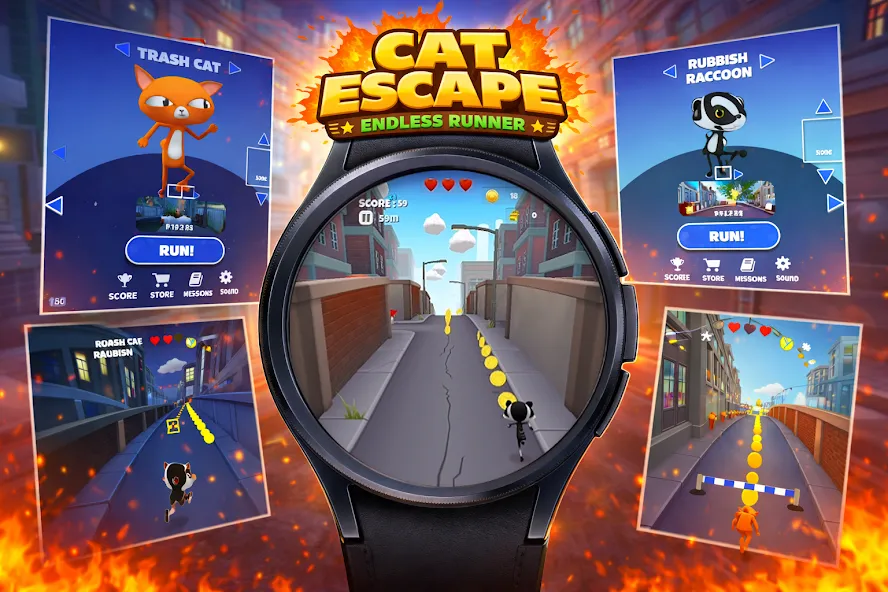 Cat Escape: Endless Runner screenshot 2