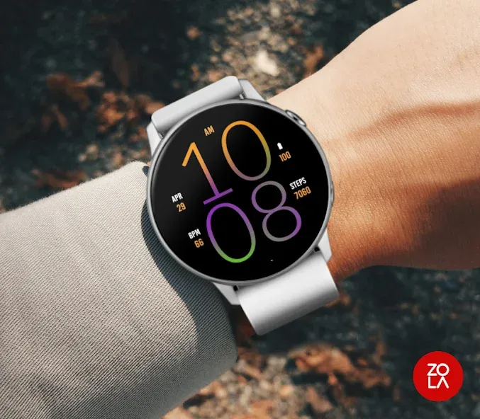 Orange Purple Light Watch Face screenshot 3