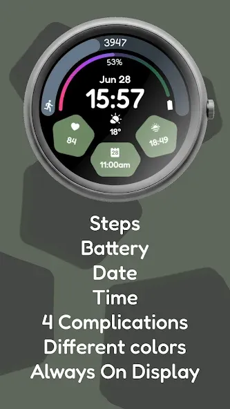 Digital Watchface D8 screenshot 2