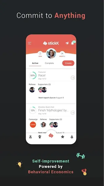 stickK: Goals & Accountability screenshot 1