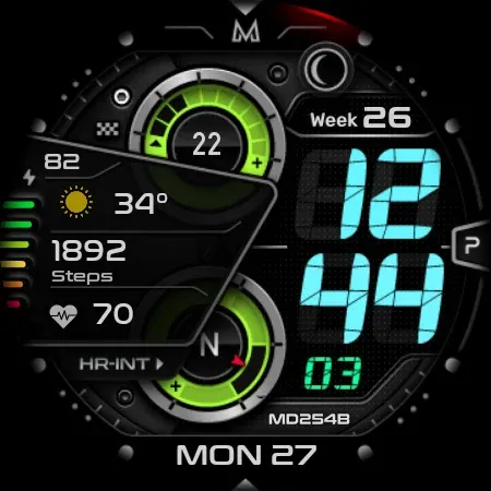 MD254B Digital watch face screenshot 23
