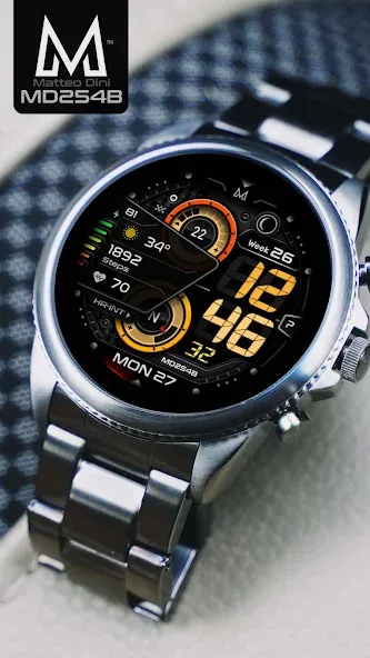 MD254B Digital watch face screenshot 3