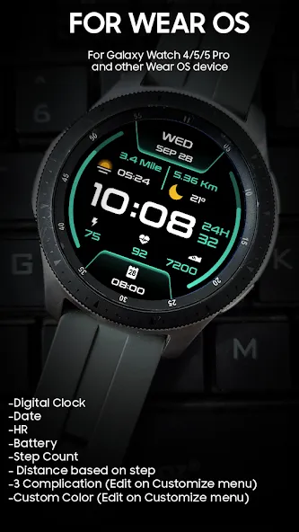 Digital 6 Watch Face screenshot 1