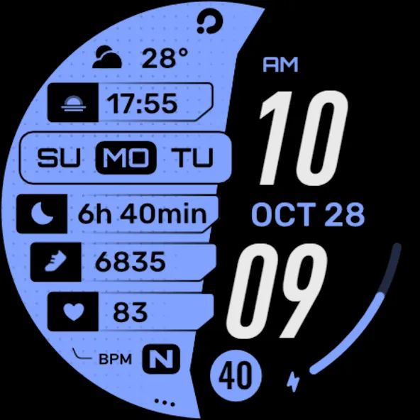 PRADO 39 Digital Watch Face screenshot 11