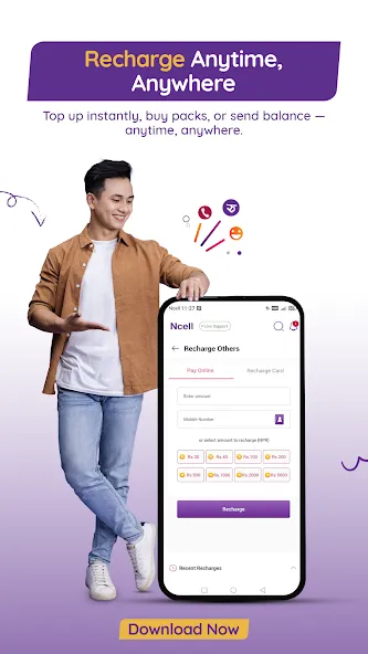 Ncell App: Recharge, Buy Packs screenshot 2