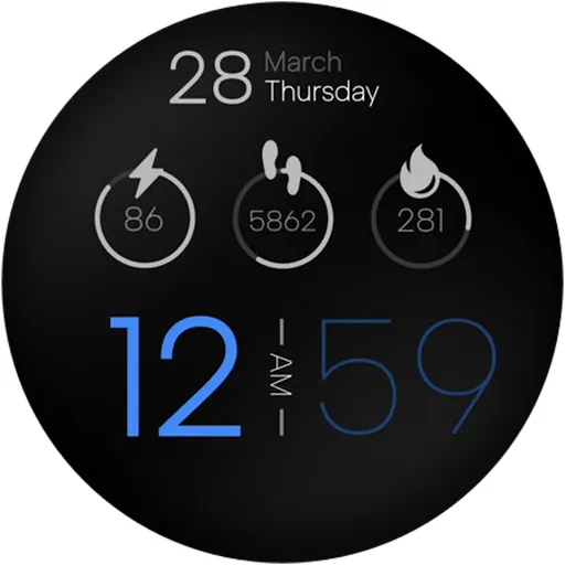 Minimal Digital Watch Face LS screenshot 19