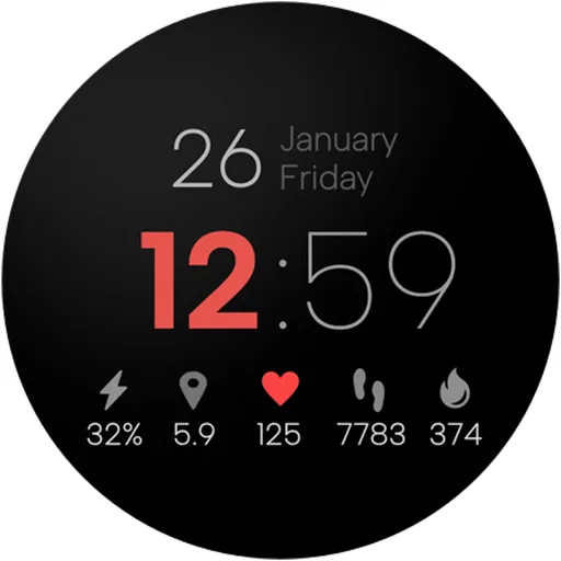 Minimal Watch Face Digital LX screenshot 19
