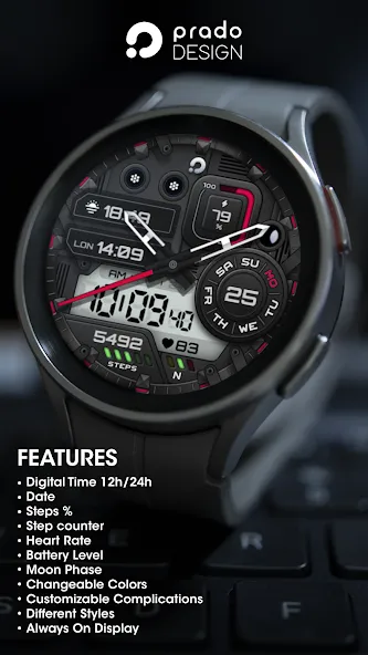 PRADO X101 Hybrid Watch Face screenshot 1
