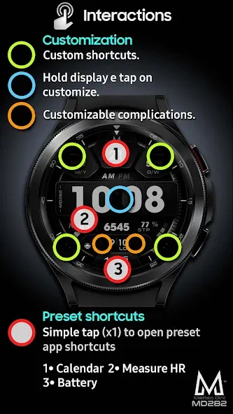 MD282 3D Digital watch face screenshot 6