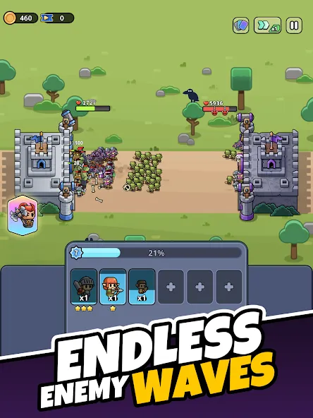 작은 전사들의 돌진: 타워 디펜스 screenshot 11