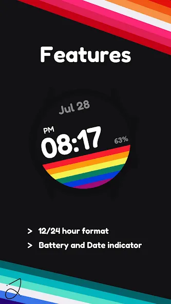 Simple Queer Watch Face screenshot 2