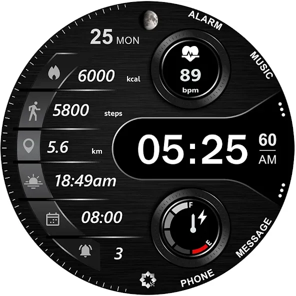 A340 Digital Watch Face screenshot 28