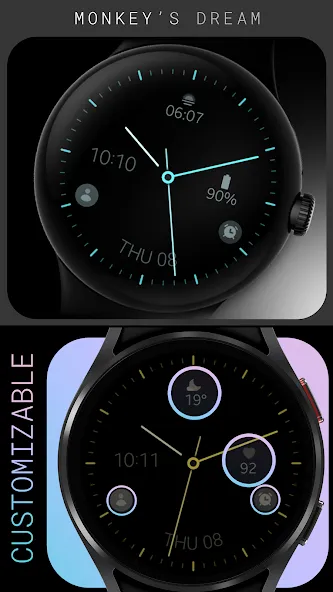 Minimal black v24 watch face screenshot 3