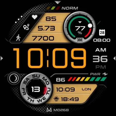MD268 Digital watch face screenshot 11