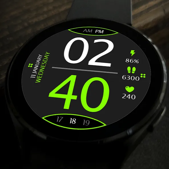 Digital Watch Face Key 016 screenshot 7
