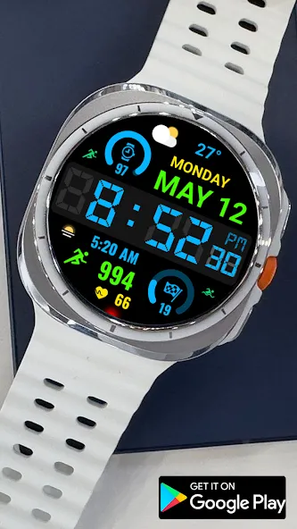 Big Bold Digital WearOS NTV584 screenshot 5