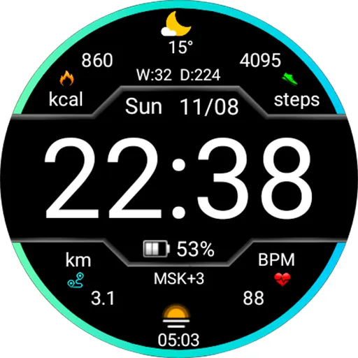 Digital Nurman Watch Face screenshot 13
