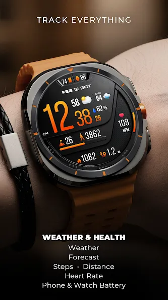 PER76 Digital Watch Face screenshot 3