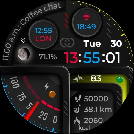 Digital Watch Face CUE101 screenshot 9