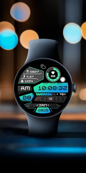 Digital Quantum HUD Watch Face screenshot 2