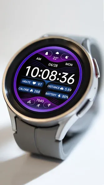 Blue Purple Light ZKin Watch screenshot 3