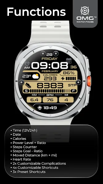 OMG 193 Digital Watch Face screenshot 5