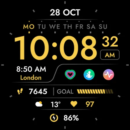 TVV Digital 5 Watch Face screenshot 13
