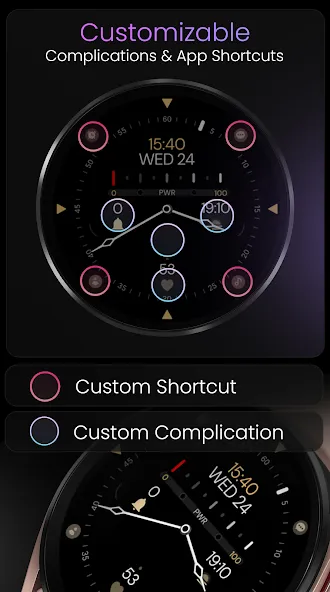 Minimal Black v32 Watch Face screenshot 3