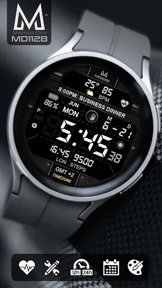 MD112B Digital watch face screenshot 1