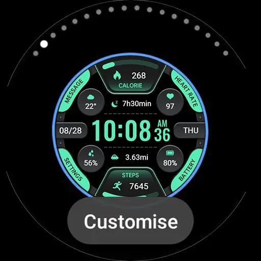 Ink Green Arc Data ZKin Watch screenshot 44