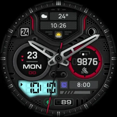 SH056 Watch Face, WearOS watch screenshot 12