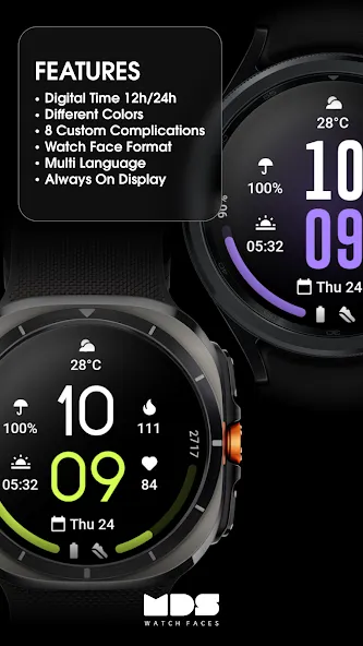 MDS422 Minimal Watch Face screenshot 3