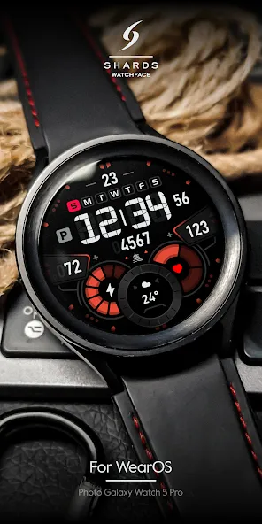 SH007 Watch Face, WearOS watch screenshot 3