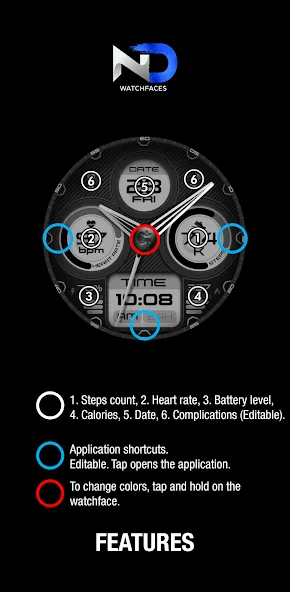 Hybrid Watchface — NDW071 screenshot 8