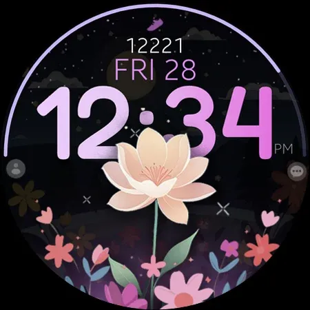 Flower Steps watch face screenshot 9