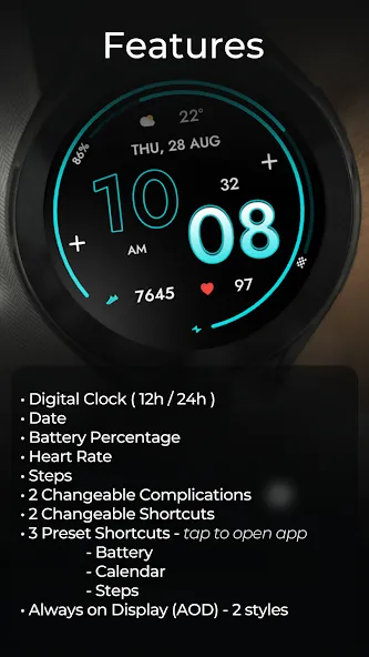 TVV Fitness 5 Watch Face screenshot 3