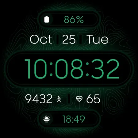 TOPO Digital - watch face screenshot 15
