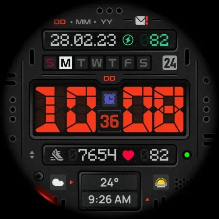 SH089 Watch Face, WearOS watch screenshot 15