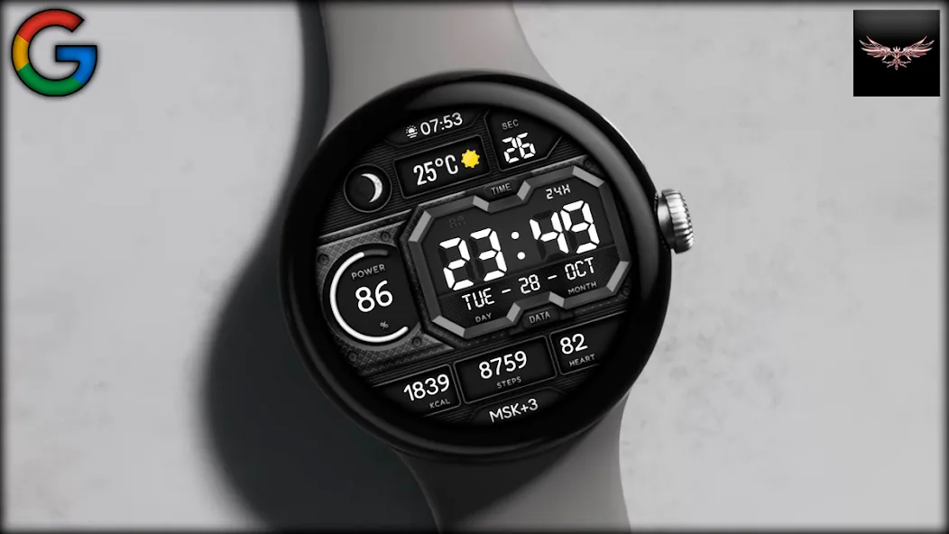 Flux Digital Watch Face screenshot 2