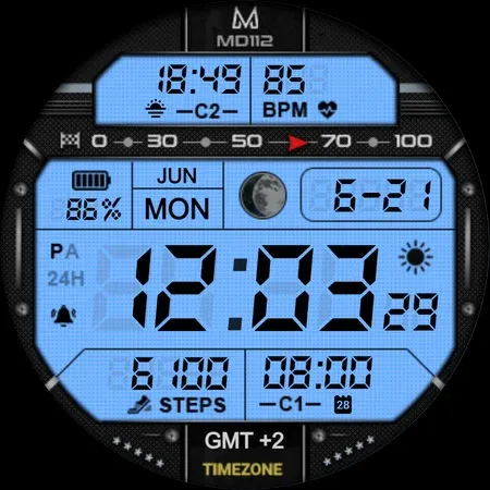 MD112 Digital watch face screenshot 10