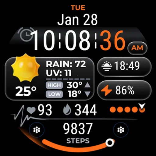 OMG 160 Weather Watch Face screenshot 29
