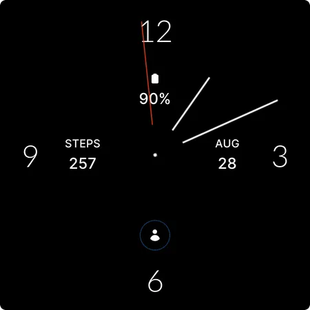 Black Clean Analog Watch Face screenshot 5