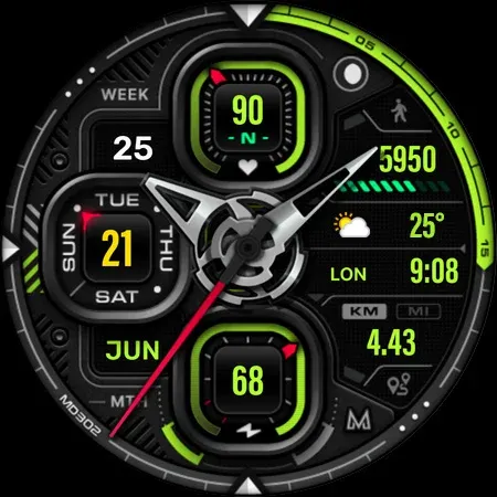 MD302 Analog watch face screenshot 26