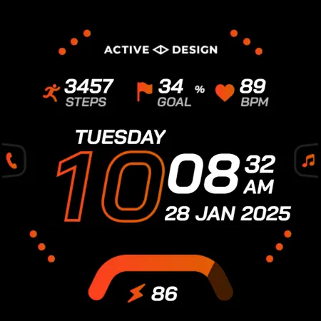 Rush: Digital Watch Face screenshot 32