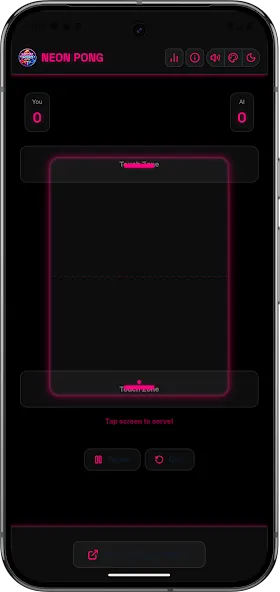 Neon Pong Master Offline Play screenshot 8