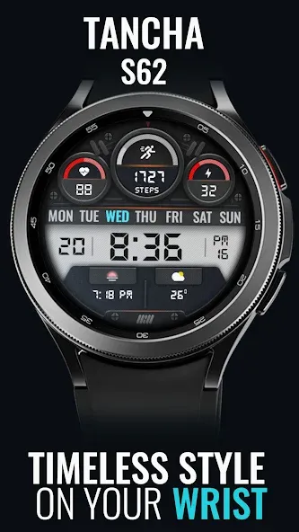 Tancha S62 Retro Watch Face screenshot 1