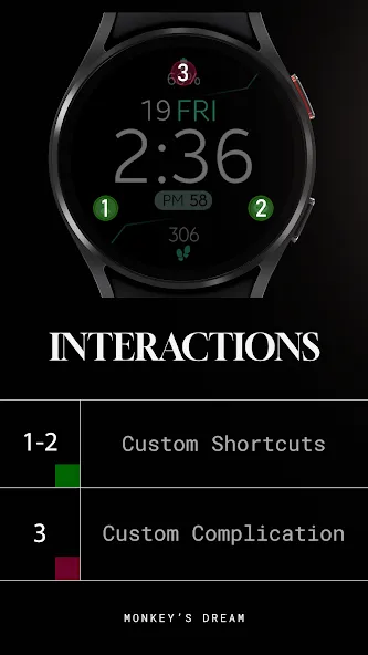 Digital Black v4 watch face screenshot 8