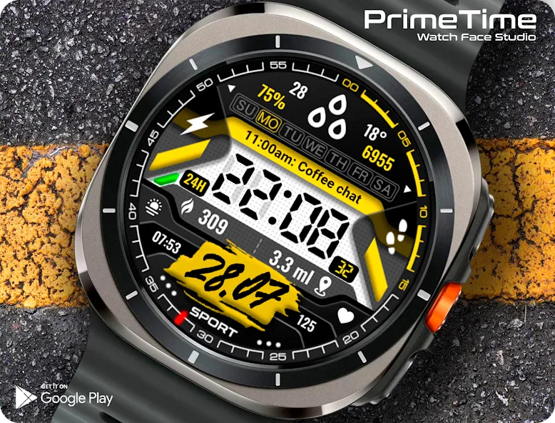 PT16 Digital Watch Face screenshot 3