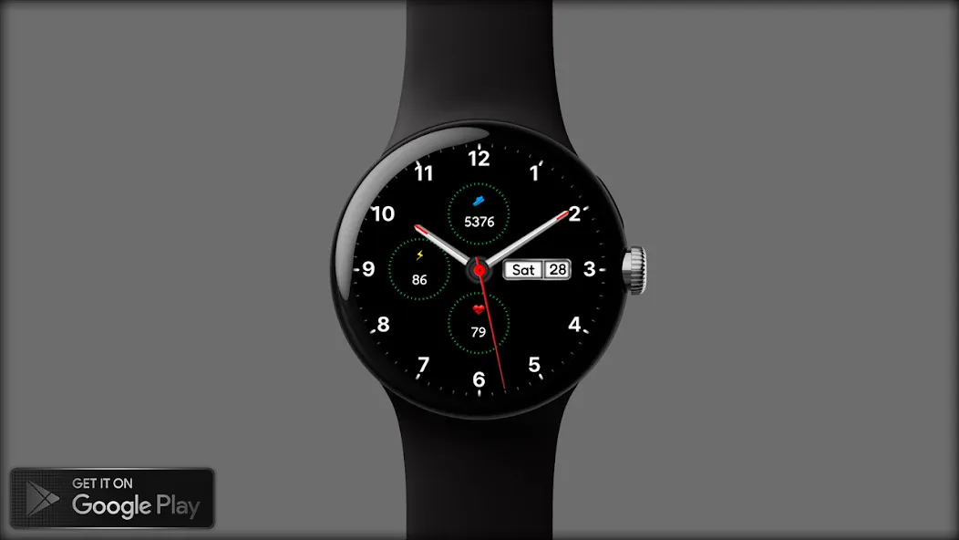 Analog Minimal Watch face screenshot 2